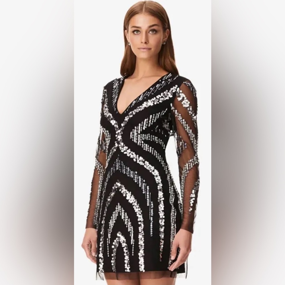 Aidan Mattox - sequin cocktail mini dress - Size 4 (US)